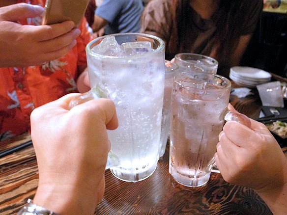 極楽屋で乾杯.JPG