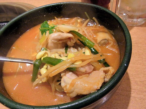 鶏肉辛口みそ雑炊.JPG